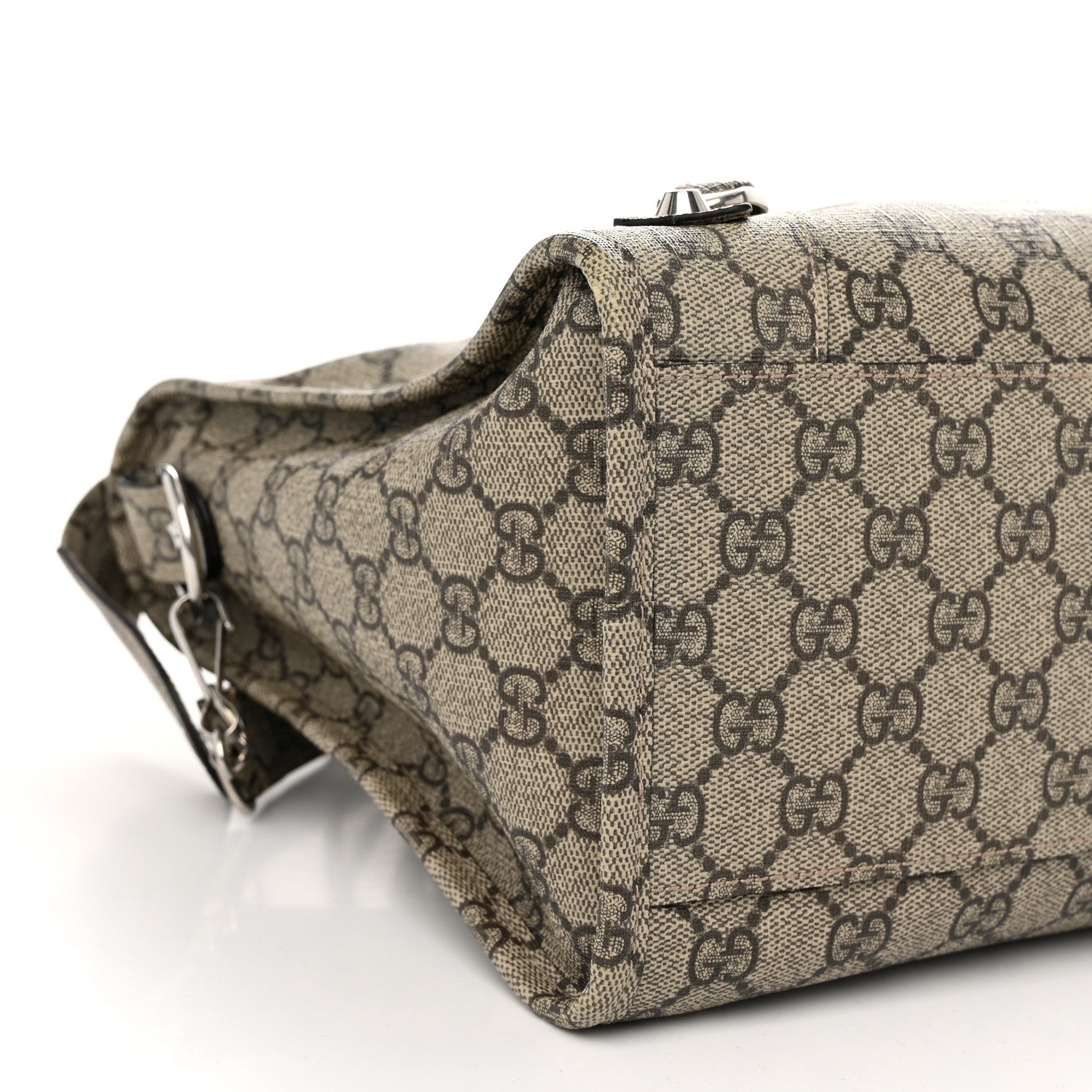 Balenciaga X GUCCI GG Supreme Monogram Neo Classic Silver Hardware City Beige Ebony 10 of 11