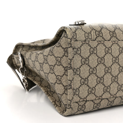 Balenciaga X GUCCI GG Supreme Monogram Neo Classic Silver Hardware City Beige Ebony 10 of 11
