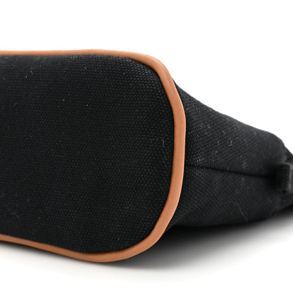 Hermes Cotton Canvas Mini Bolide Travel Cosmetic Pouch Black 7 of 9