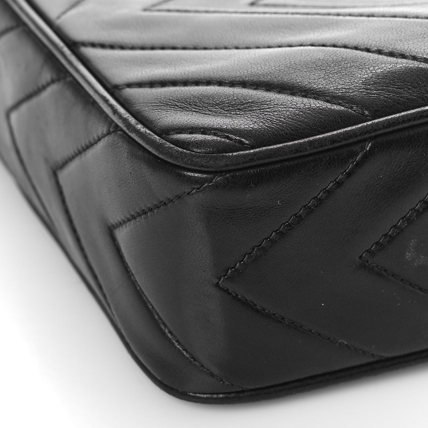 Lambskin Chevron Quilted Tassel Camera Case