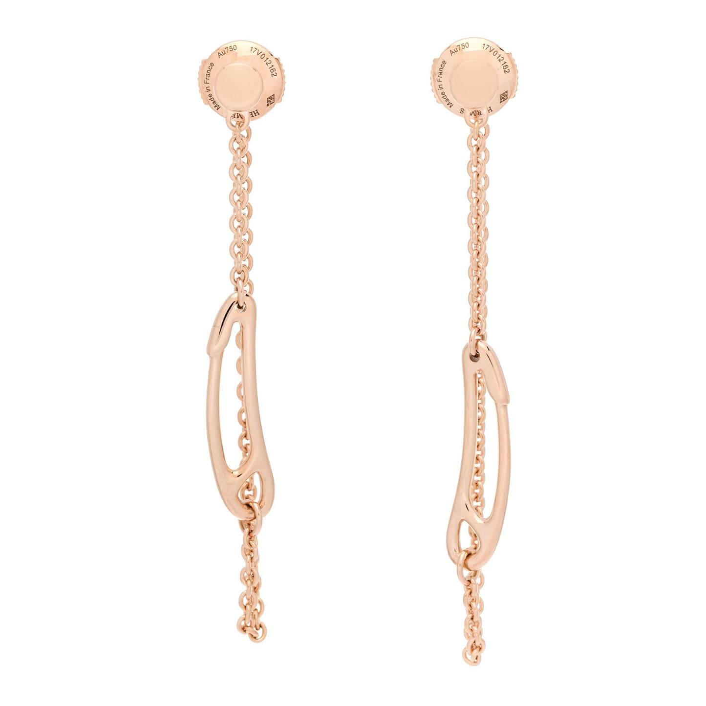 18K Rose Gold TPM Chaine D'Ancre Punk Earrings