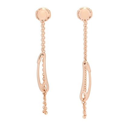 Hermes 18K Rose Gold TPM Chaine D'Ancre Punk Earrings 1 of 4