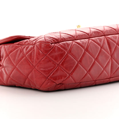 Chanel Glazed Calfskin Castle Rock Medium Flap Red 6 of 18