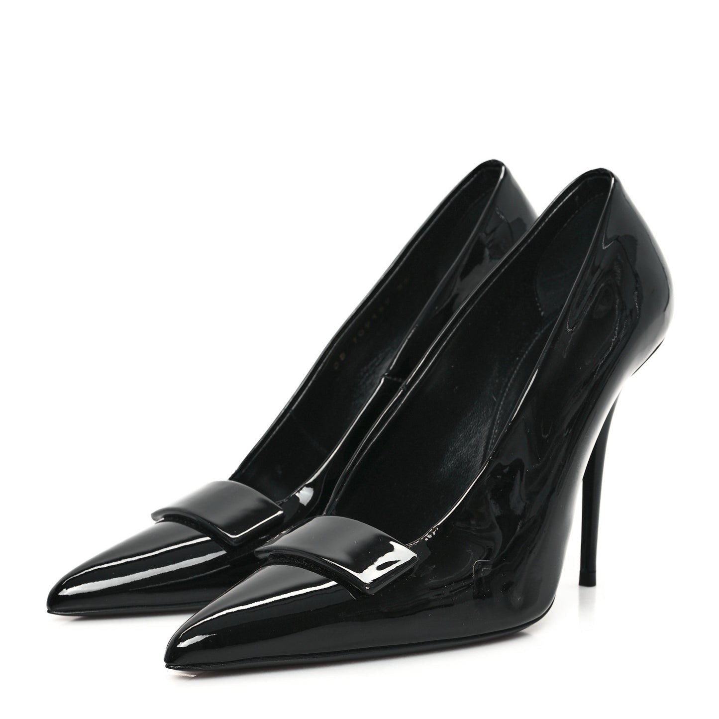 Patent Calfskin Kayla 110 Pumps 36 Black