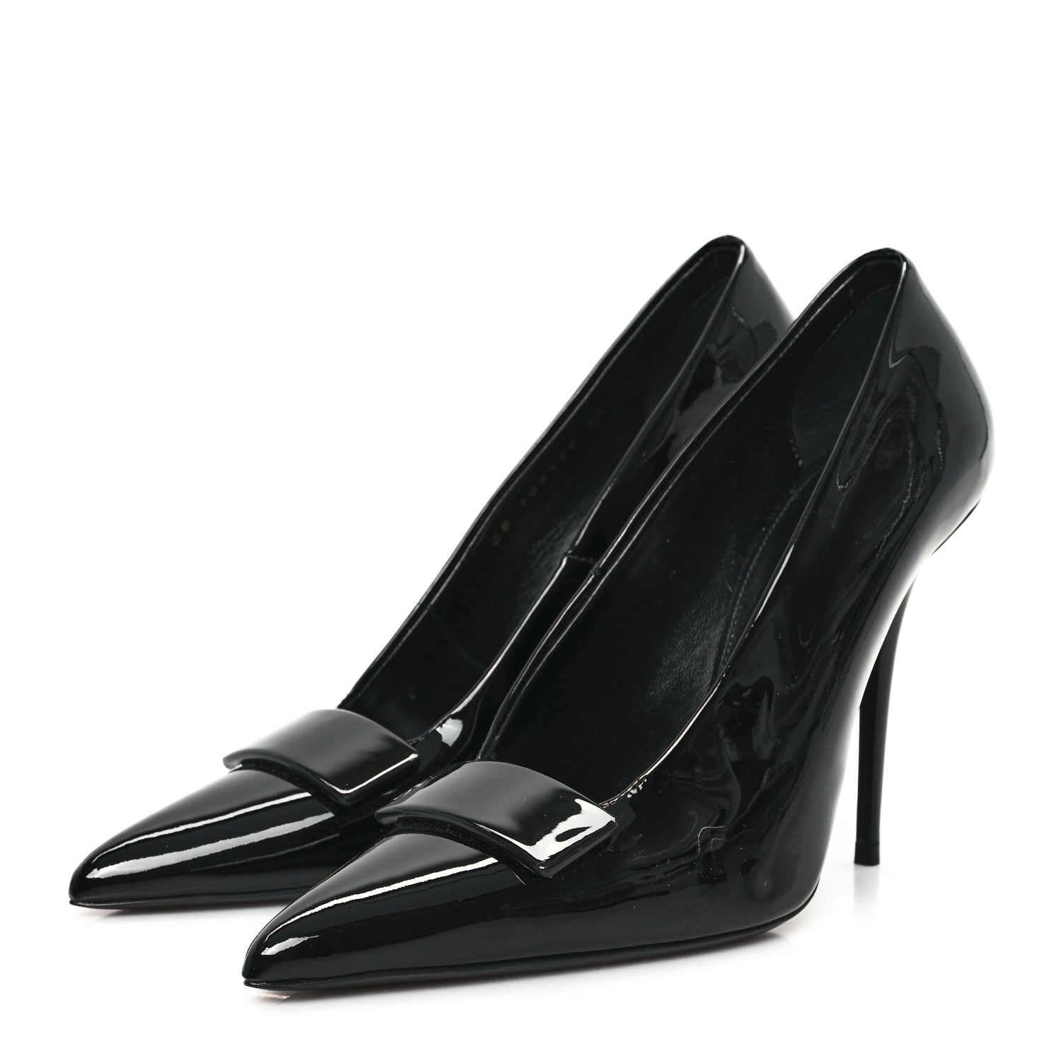 Saint Laurent Patent Calfskin Kayla 110 Pumps 36 Black 4 of 10
