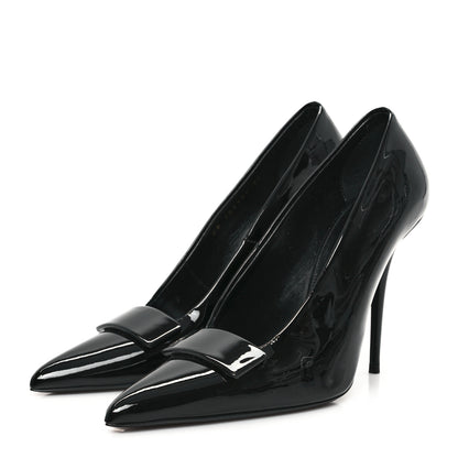 Saint Laurent Patent Calfskin Kayla 110 Pumps 36 Black 4 of 10