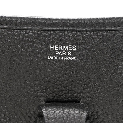 Hermes Taurillon Clemence Evelyne III PM Black 6 of 10