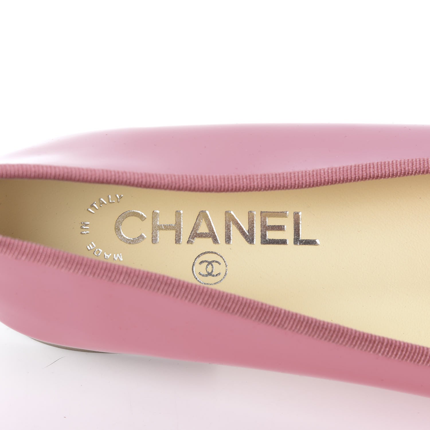 Chanel Patent CC Cap Toe Ballerina Flats 40 Light Pink 7 of 9
