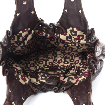 Gucci Guccissima Studded Pelham Shoulder Bag Dark Brown 5 of 10
