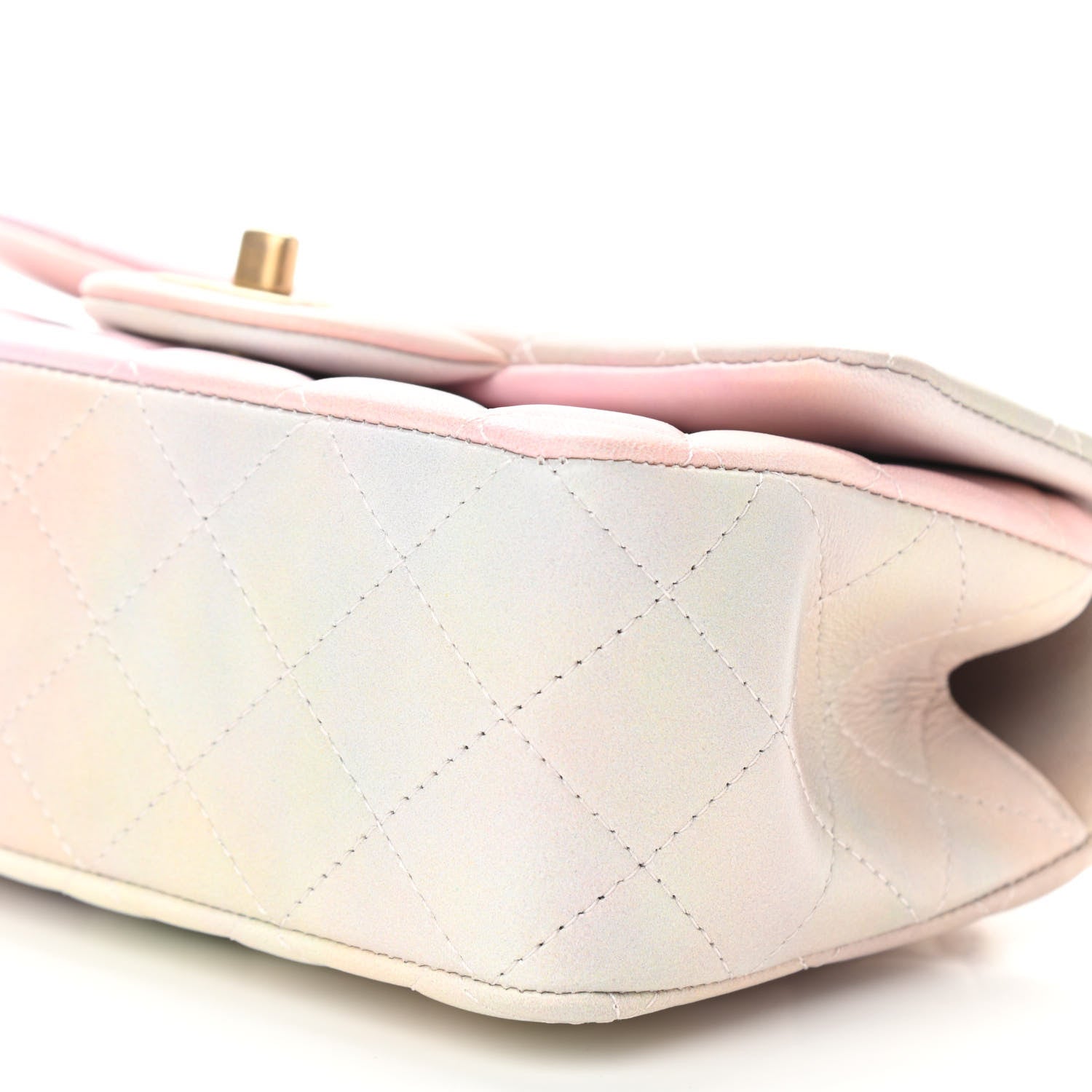 Chanel Lambskin Quilted Ombre Mini Top Handle Rectangular Flap Pink Multicolor 10 of 11