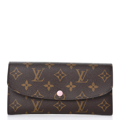 Louis Vuitton Monogram Emilie Wallet Rose Ballerine 1 of 8