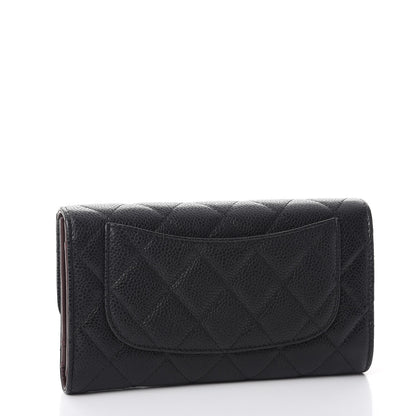 Chanel Caviar Quilted Large Flap Wallet Black 3 of 9
