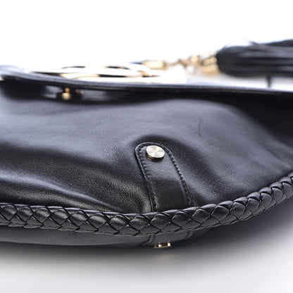 Gucci Calfskin Medium Britt Tassel Shoulder Bag Black 15 of 15