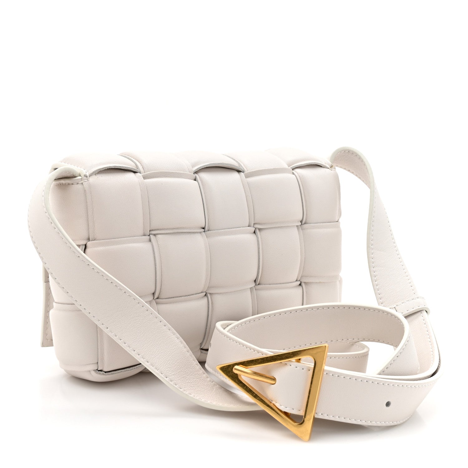 Bottega Veneta Nappa Maxi Intreccio Small Padded Cassette Crossbody Bag White 3 of 10