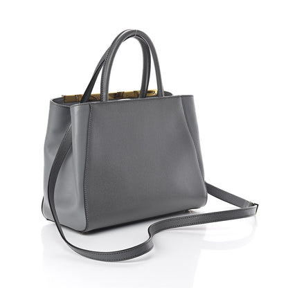 Fendi Vitello Elite Petite 2Jours Tote Grigio Grigio Chiaro 3 of 9