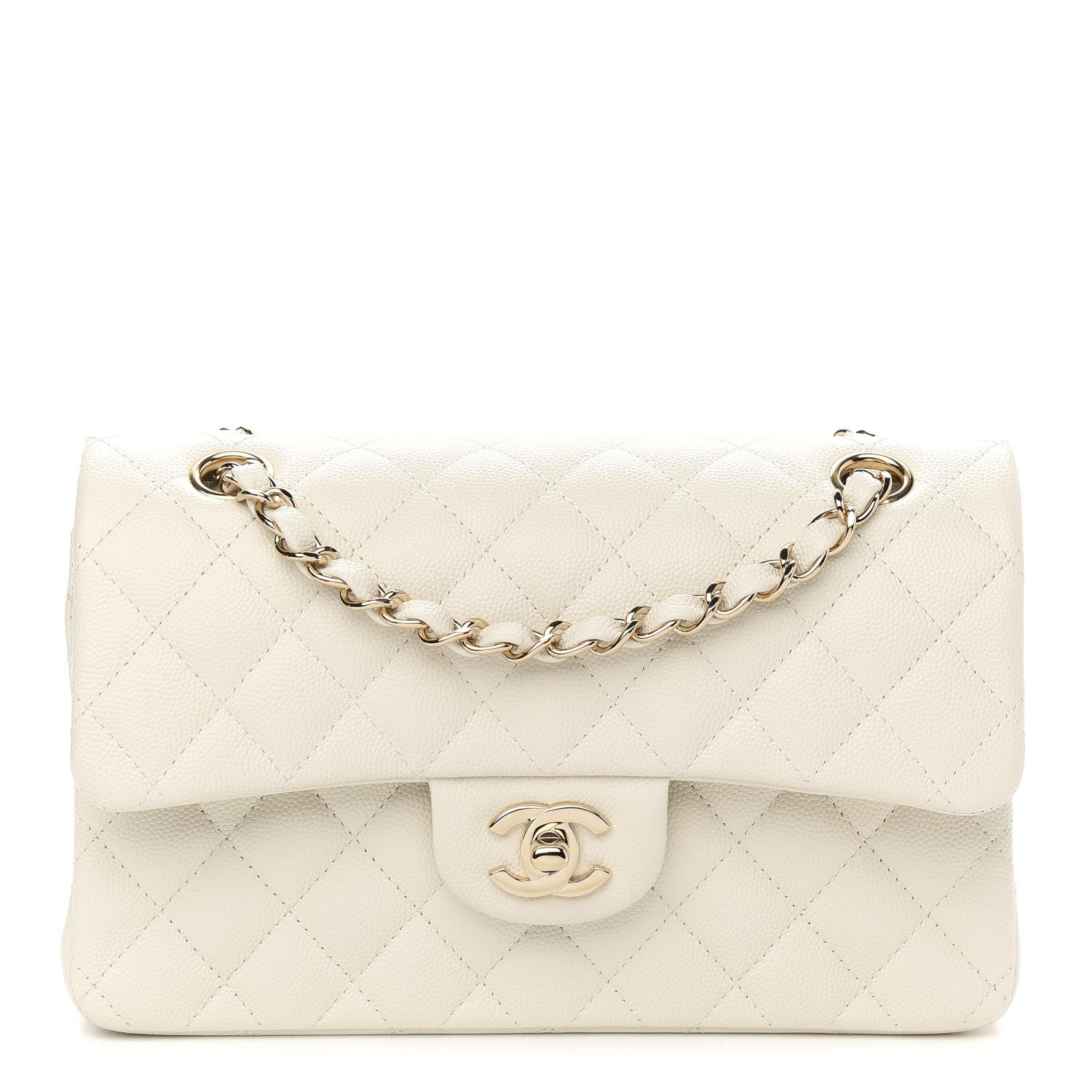 Chanel Caviar Quilted Small Double Flap White 1 of 8