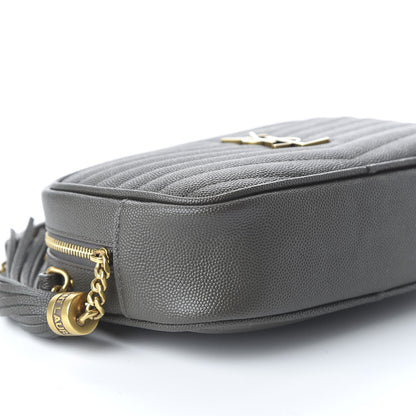 Saint Laurent Grain De Poudre Matelasse Monogram Mini Lou Camera Bag Pebble 6 of 11