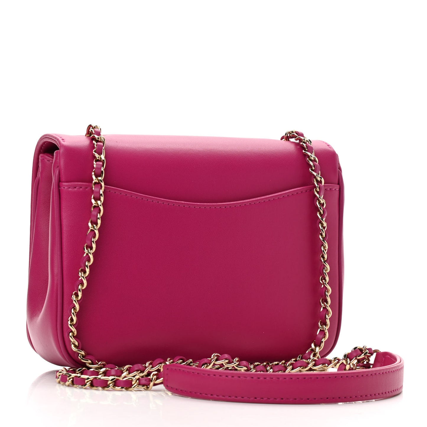Lambskin CC Mania Flap Bag Pink