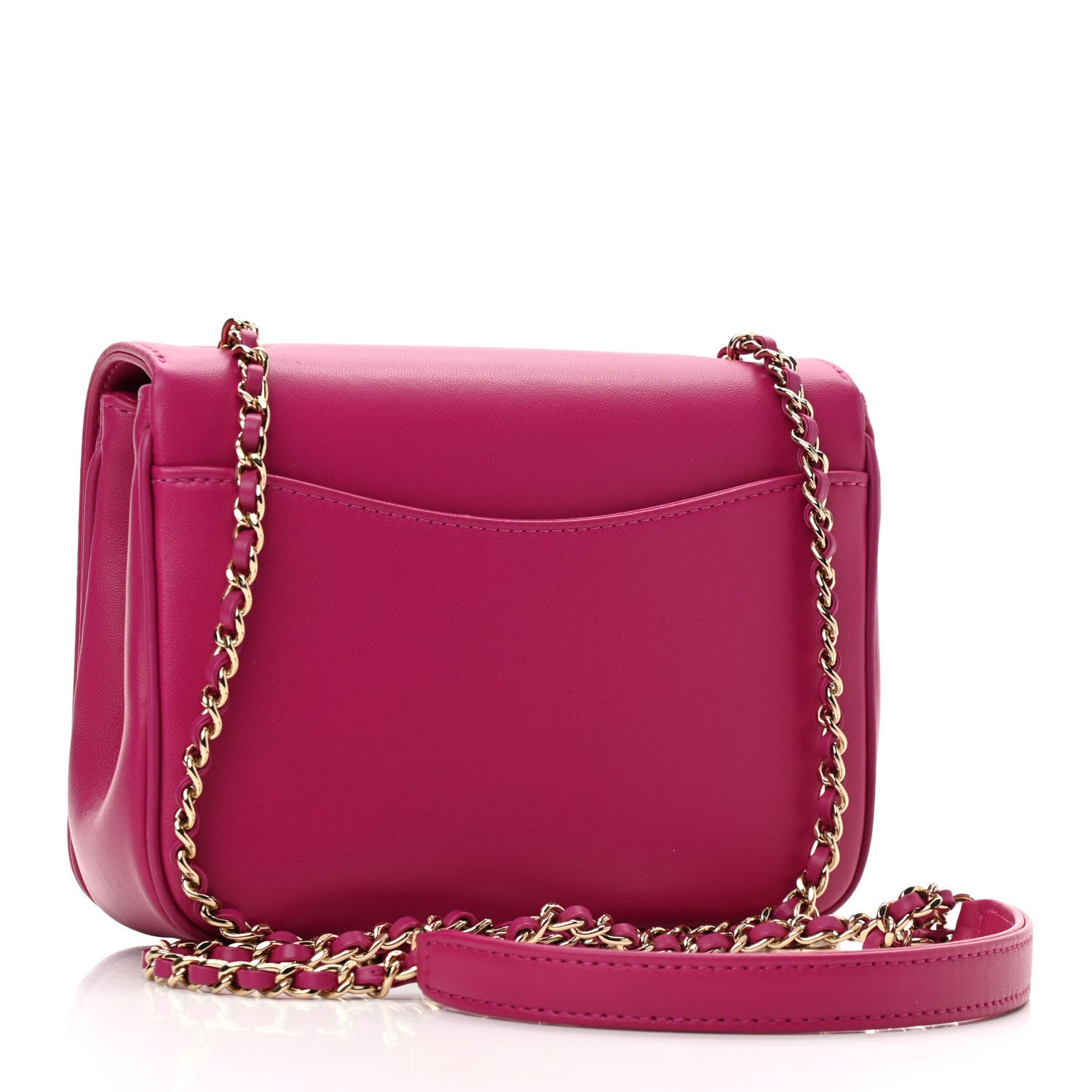 Chanel Lambskin CC Mania Flap Bag Pink 3 of 10