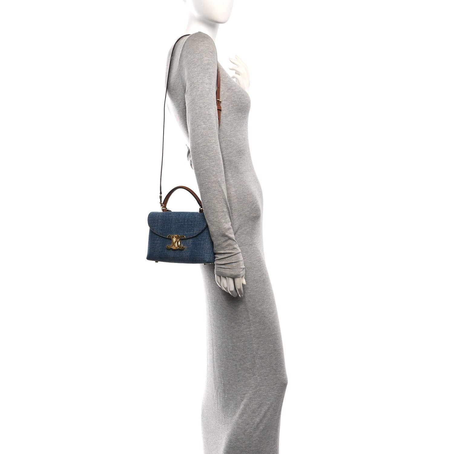 Celine Denim Calfskin Teen Nino Tan 2 of 10