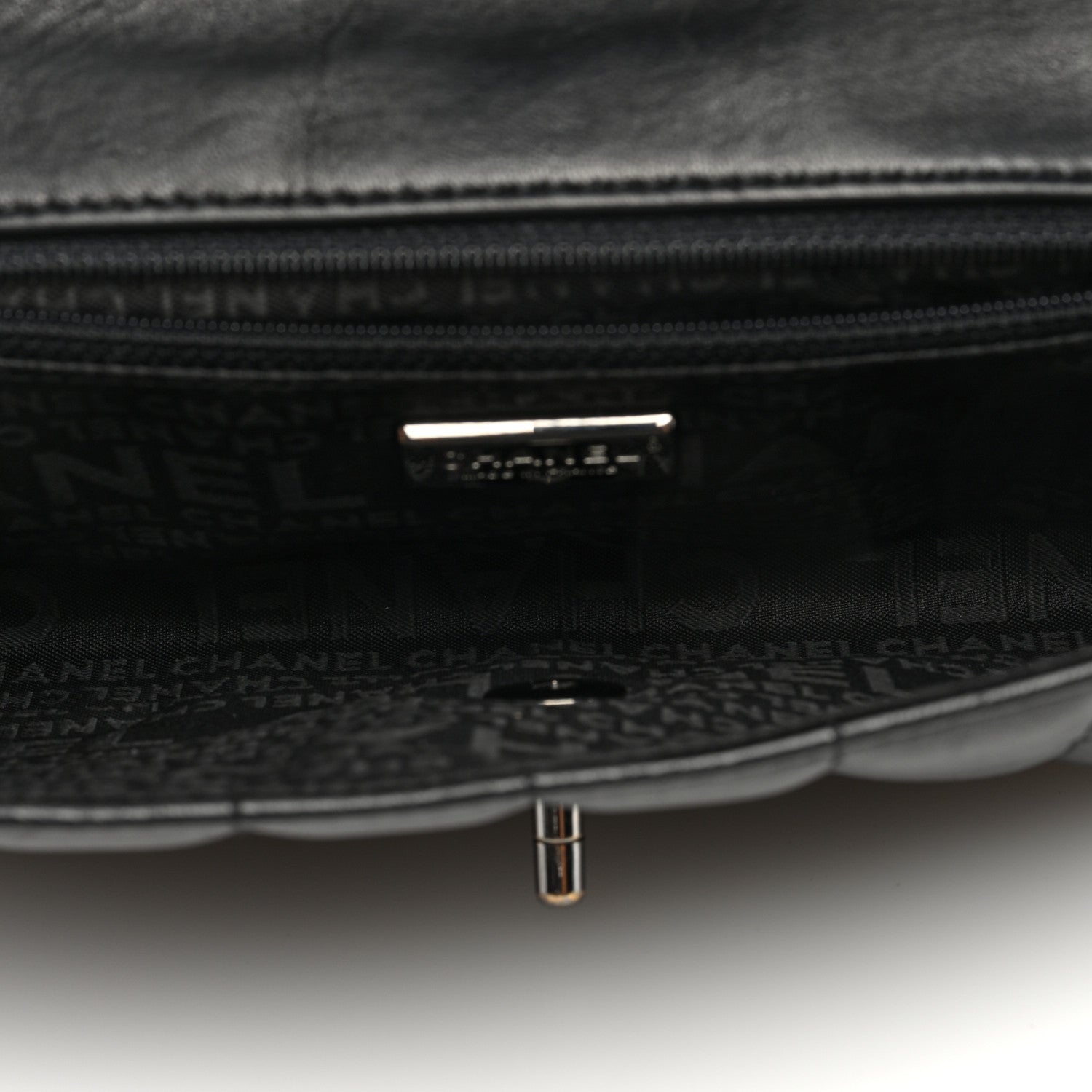 Chanel Lambskin East West Chocolate Bar Chain Flap Black 5 of 10