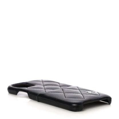 Chanel Caviar Quilted iPhone 11 Tech Case Black Burgundy 3 of 15