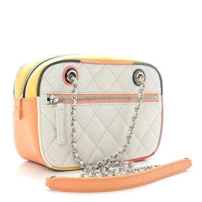 Chanel Calfskin Quilted Cuba Camera Bag White Multicolor 3 of 10