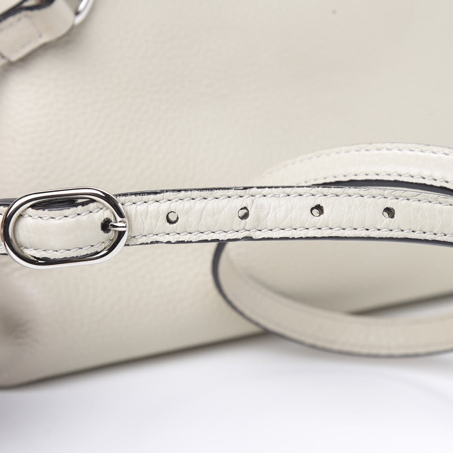 Cellarius Calfskin Small Bamboo Daily Top Handle Bag Mystic White