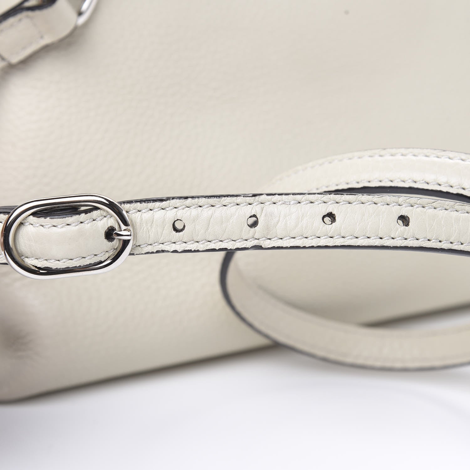 Gucci Cellarius Calfskin Small Bamboo Daily Top Handle Bag Mystic White 8 of 9