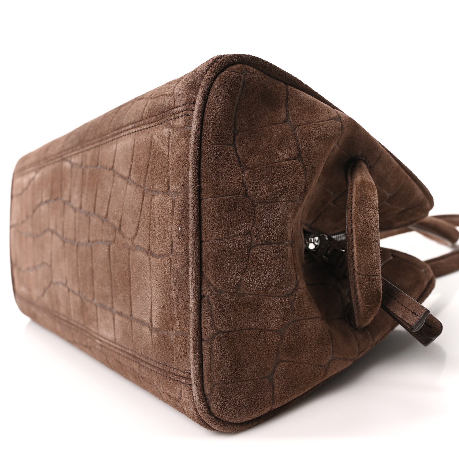 Jacquemus Suede Crocodile Embossed Le Turismo Dark Brown 1823419