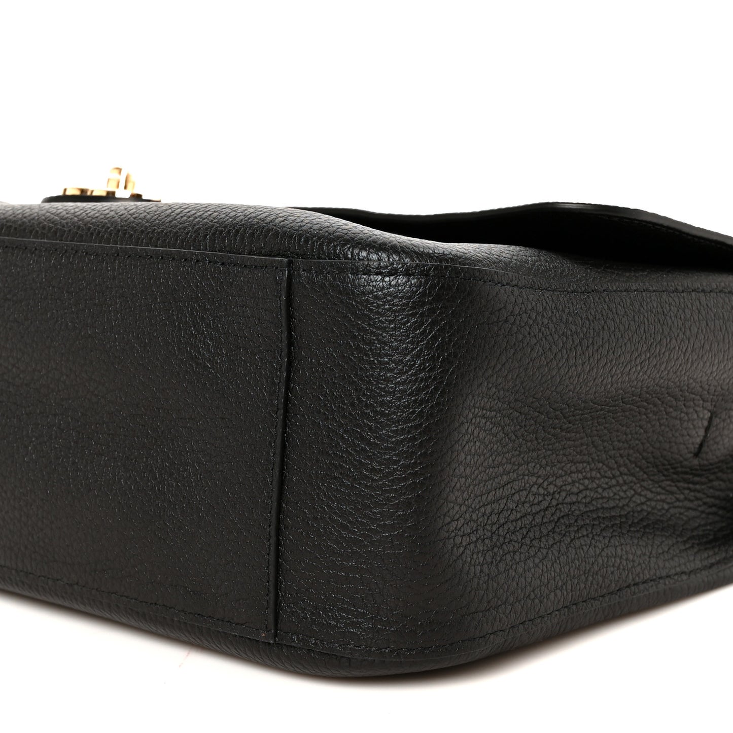 Grained Calfskin Small Souplissimo Maxi Flap Black