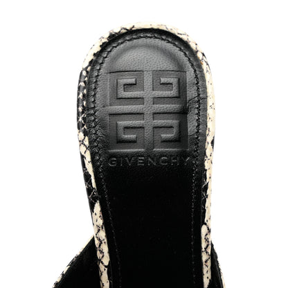 Givenchy Snakeskin Embossed Look Book Thong Mules 38.5 Stone Grey 7 of 8