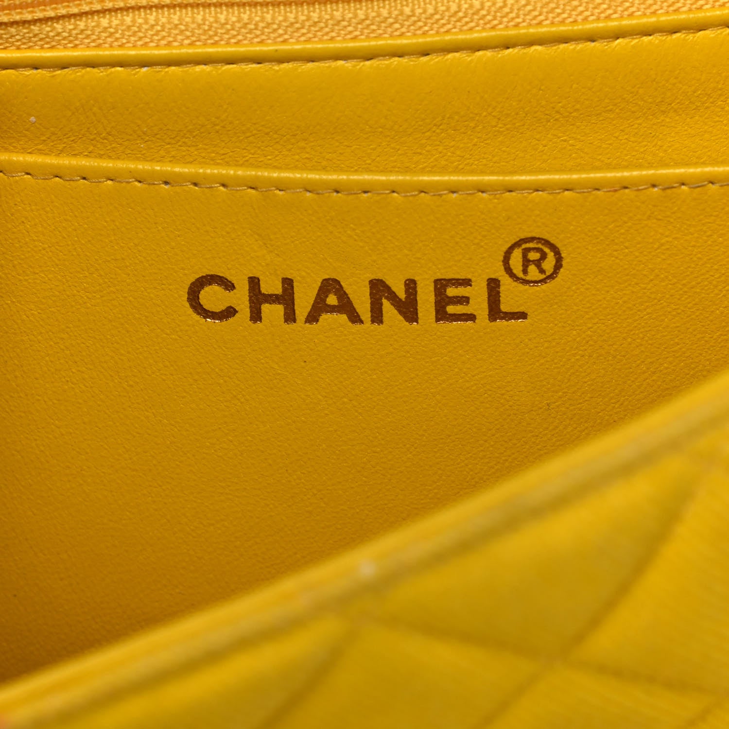 Chanel Jersey Quilted Medium Single Flap Yellow 5 of 16
