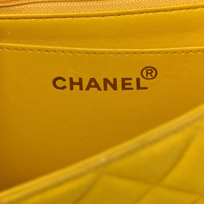 Chanel Jersey Quilted Medium Single Flap Yellow 5 of 16