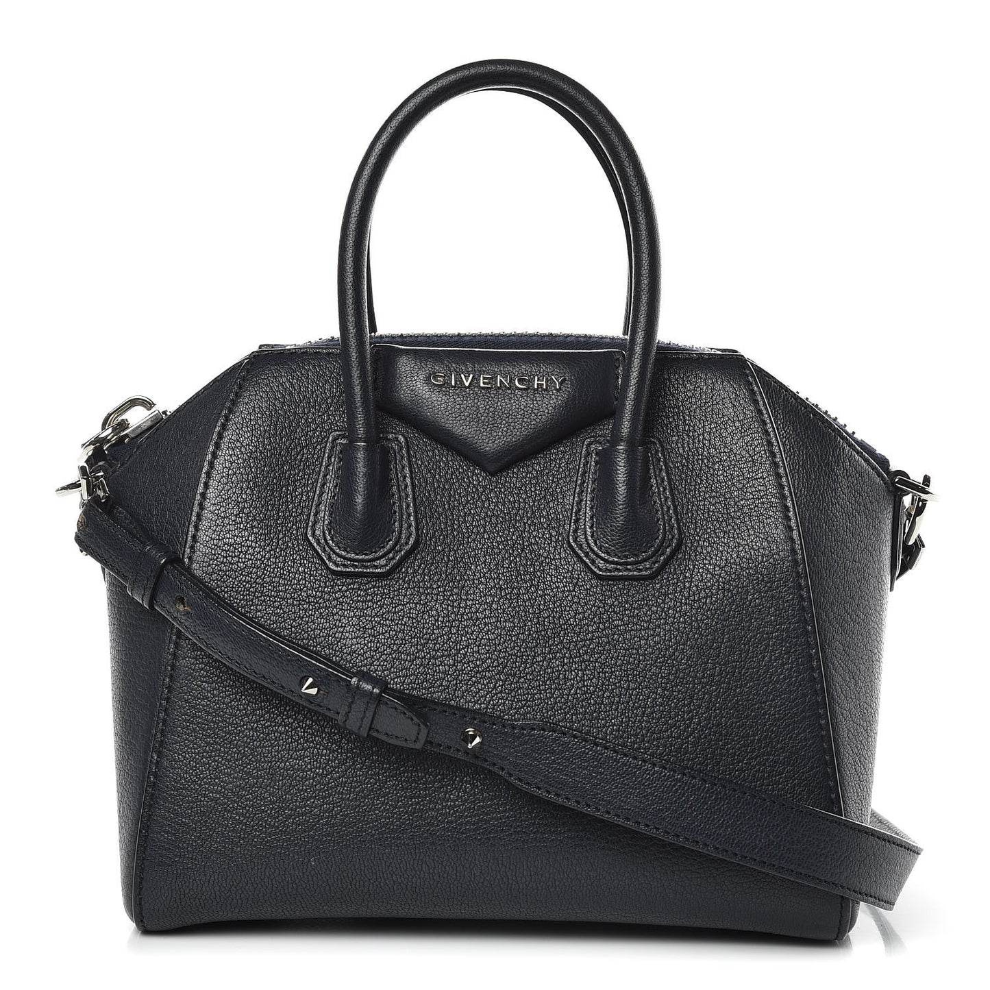 Sugar Goatskin Mini Antigona Navy