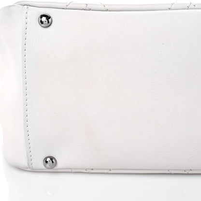 Chanel Calfskin Small Diamond Stitch Tote White 14 of 18