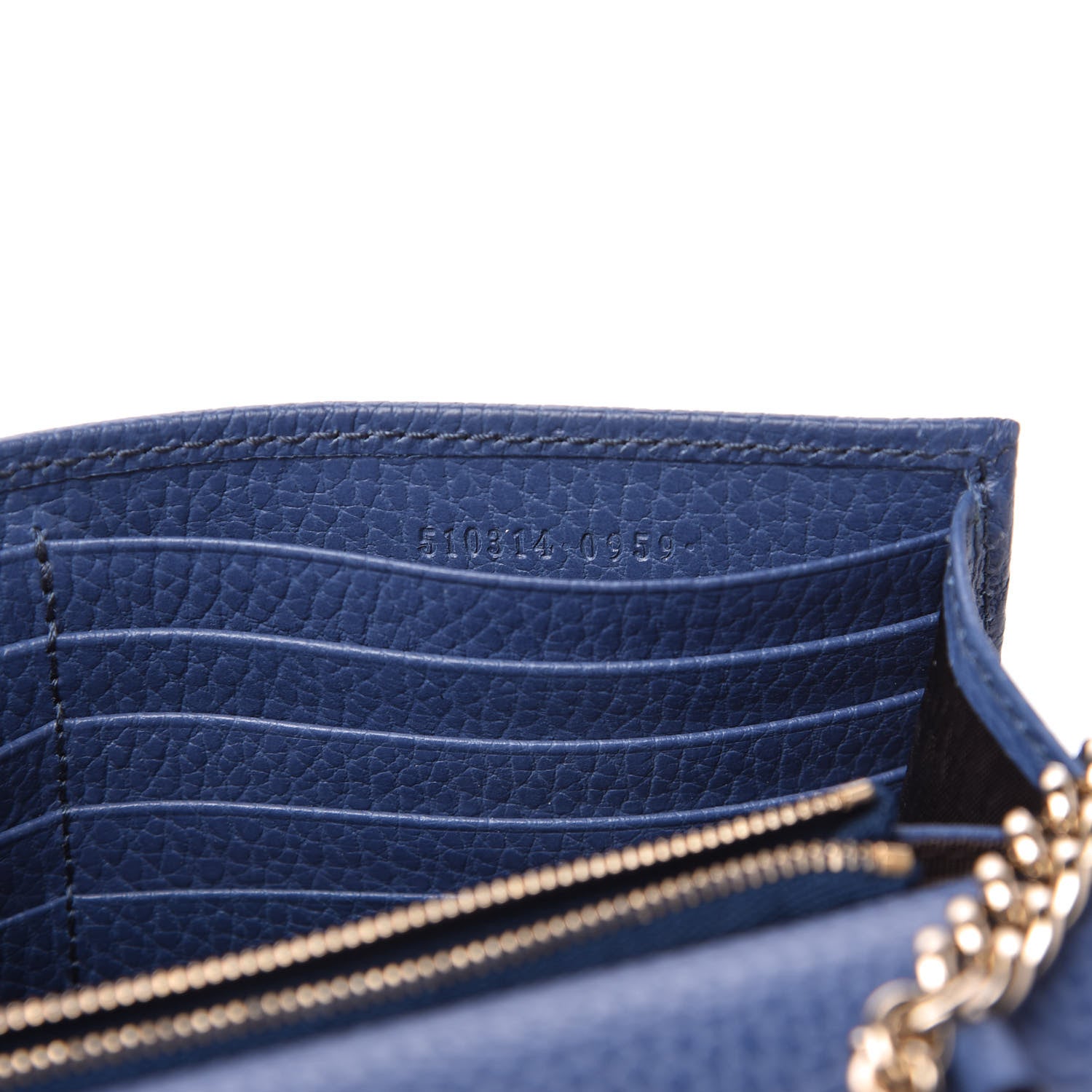 Gucci Dollar Calfskin Interlocking G Chain Wallet Caspian 9 of 11