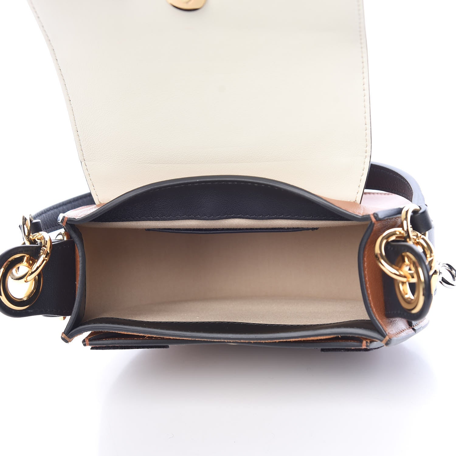Chloe Velvet Calfskin Animal Print Small Tess Bag Caramel 5 of 10