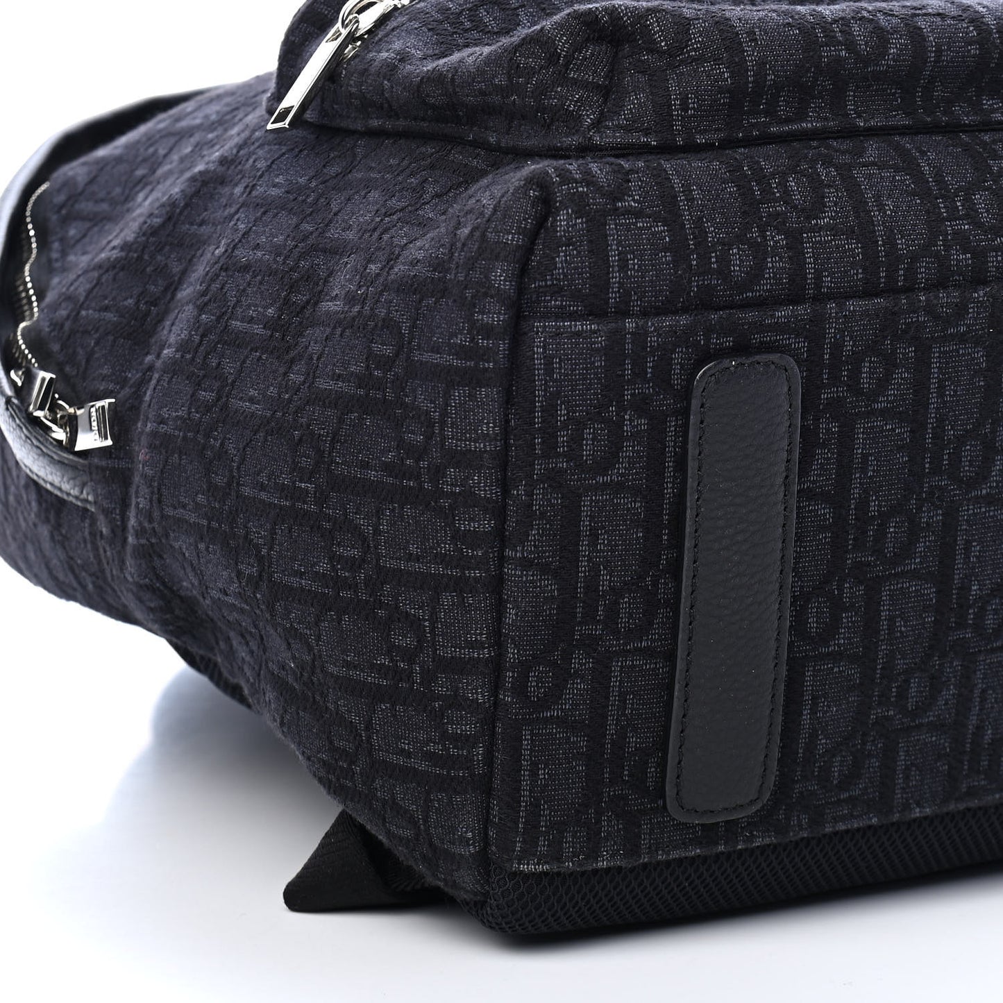 Oblique Calfskin Rider Backpack Black