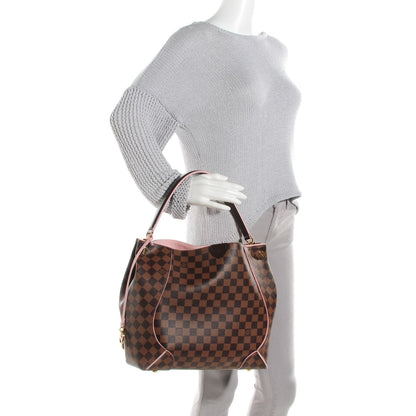 Louis Vuitton Damier Ebene Caissa Hobo Rose Ballerine 2 of 7