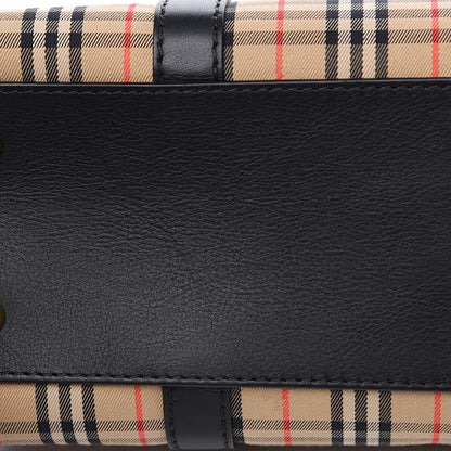 Burberry Calfskin Medium 1983 Knight Check Link Tote Brown 7 of 8