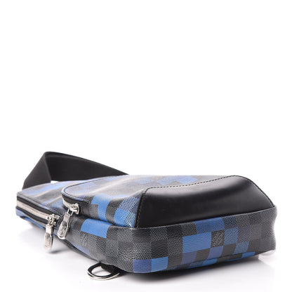 Louis Vuitton Damier Graphite Pixel Avenue Sling Backpack Blue 4 of 12