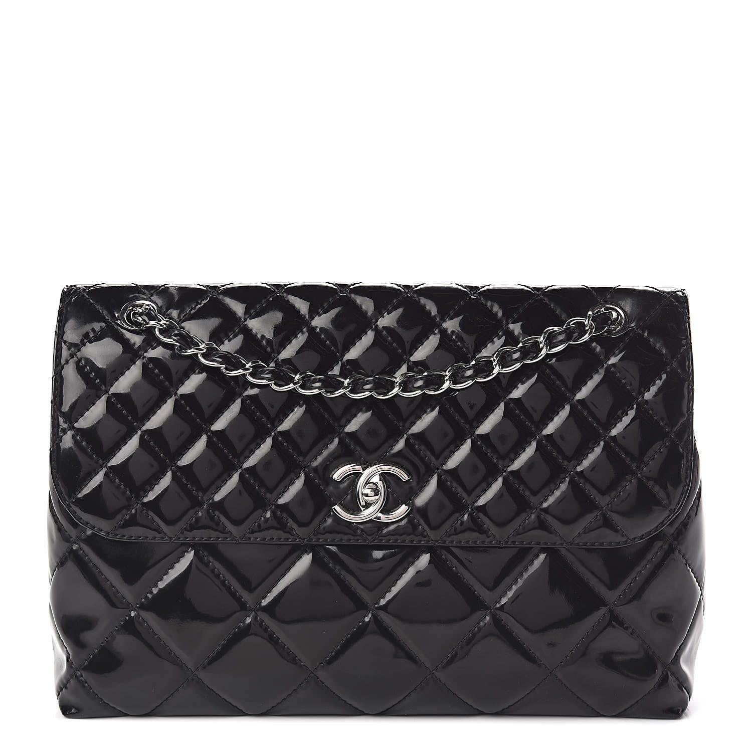 Chanel Vinyl Quilted In the Business Flap Bag Black 1 of 16