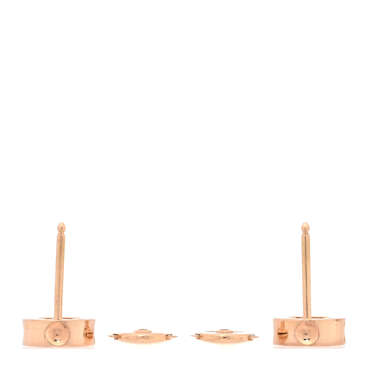 Louis Vuitton 18K Pink Gold Empreinte Ear Studs Earrings 3 of 5