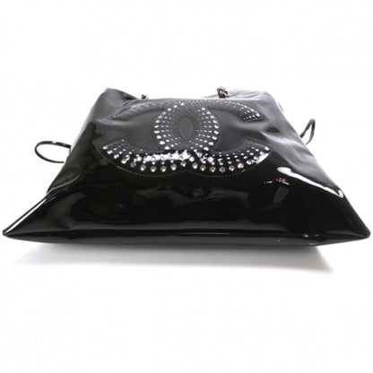 Chanel Patent Diamante Signature Tote Black 4 of 9