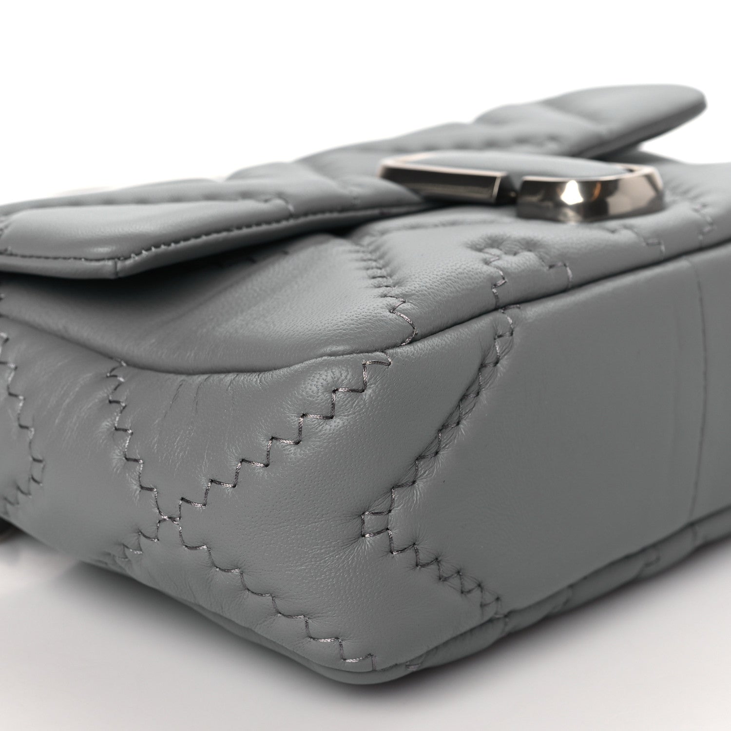Marc Jacobs Calfskin Quilted The J Marc Shoulder Bag Wolf Grey 7 of 8