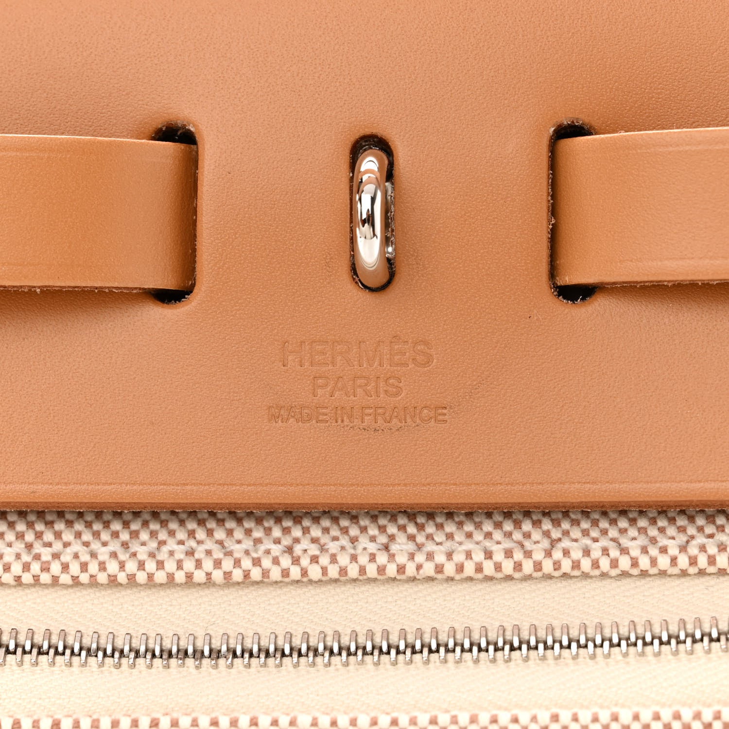 Hermes Vache Hunter Criss Viking Herbag Zip Retourne 31 PM Ecru Beige Naturel 8 of 13