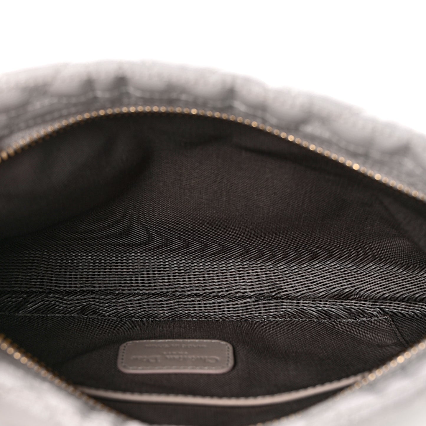 Coated Canvas Cannage Panarea Pouch Silver