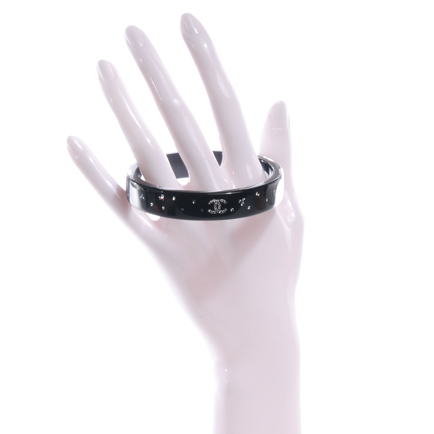 Resin Crystal CC Bangle Black