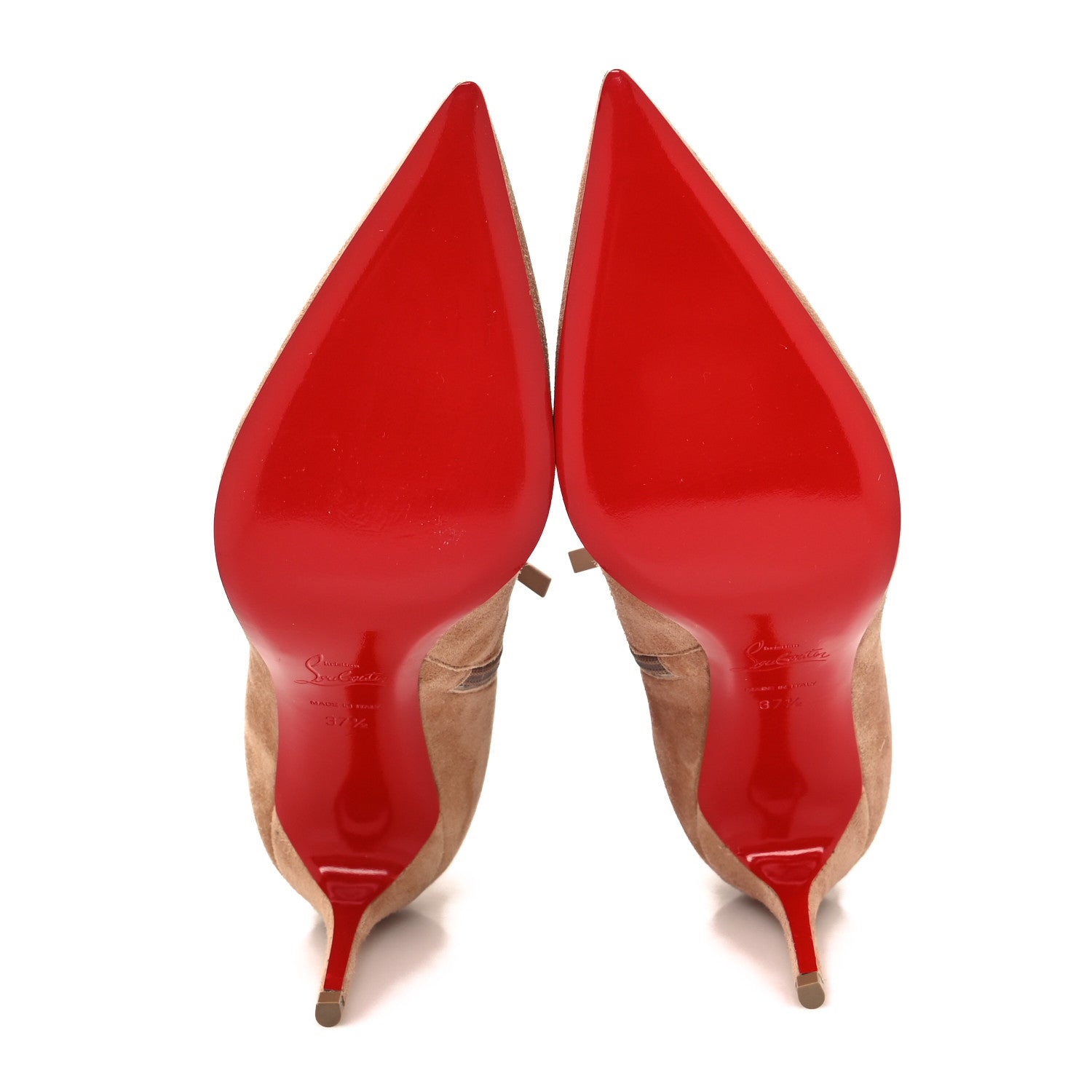 Christian Louboutin Veau Velours Firmamma 85 Booties 37.5 Bronze 5 of 6